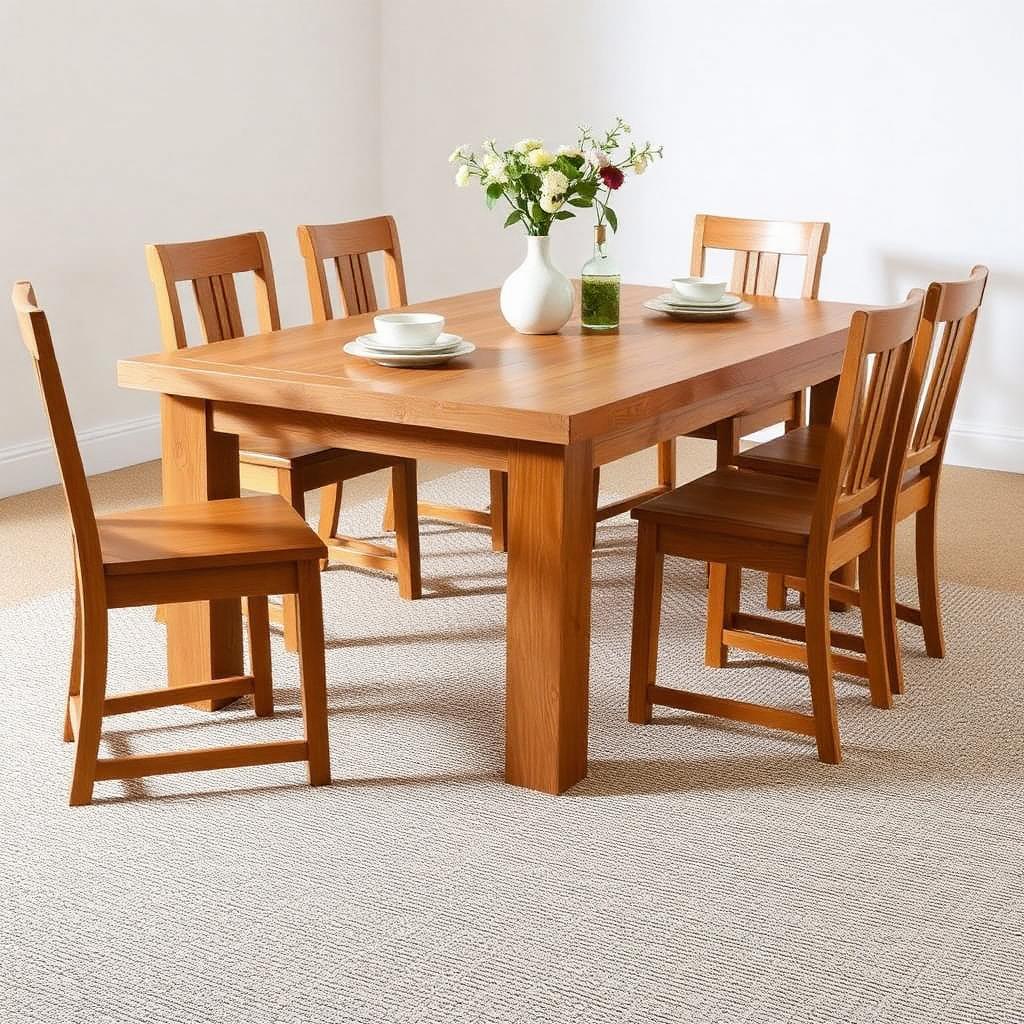 Solid Oak Harvest Table